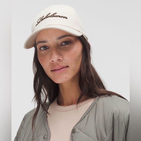 lululemon athletica Accessories - 🆕 LULULEMON Structured Ball Cap Script NWT Light Ivory/Olive Brown